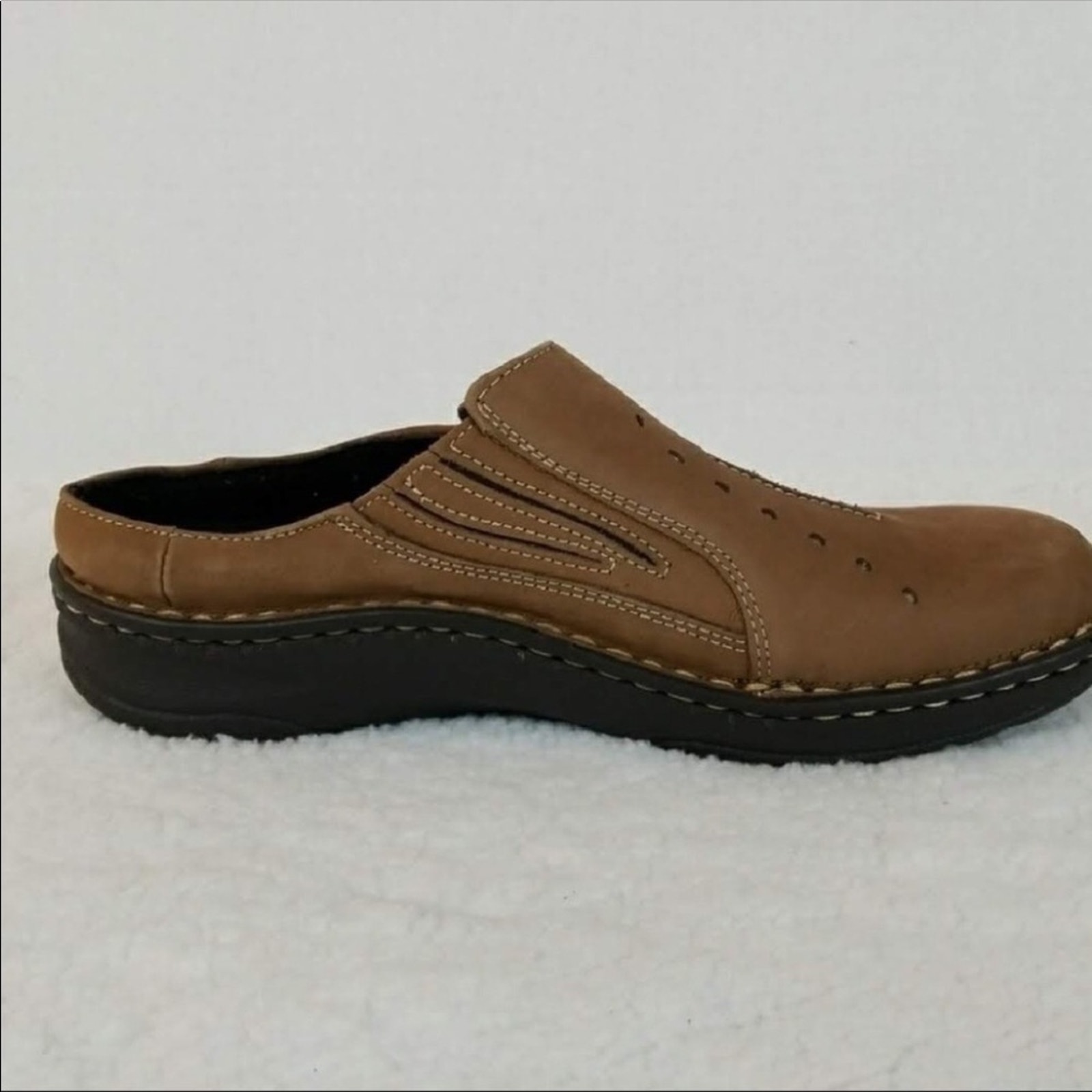 Drew Brown Winnie Leather Upper Clog Slip On Sandals Size 7m